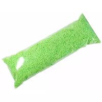 Пенопласт в шариках, зелёный, 2-3 мм, 10 гр, наполнитель для подарков, шаров и слаймов