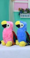 Набор мягких игрушек Попугайчиков 2 шт по 18 см (розовый,голубой)