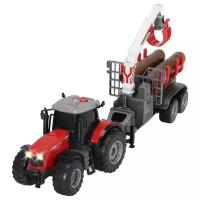 Трактор с прицепом Massey Ferguson 8737 фрикционный со светом и звуком 42см DICKIE Toys 3737003