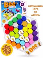 Настольная Игра Happy Puzzle Логическая Головоломка Bee Genius Тетрис Гениальная Пчела, для Детей, Развивает Логическое Мышление, Моторику