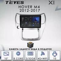 Штатная автомагнитола Teyes X1/ 2+32GB/ 4G/ Great Wall Hover M4/ Грейт Вол Ховер М4/ головное устройство/ мультимедиа/ 2din/ магнитола android
