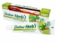 Зубная паста Дабур Хербл Ним (Dabur Herb'l Neem) с зубной щеткой средней жесткости, антибактериальная, для здоровья десен, 150 г