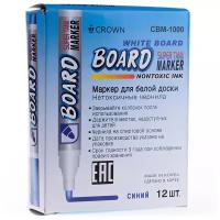 CROWN набор маркеров Multi Board, синий, 12 шт. (CBM-1000)