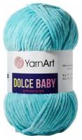 Пряжа YarnArt Dolce baby Бирюзовый (746) 1 моток 50 г/85 м (100% микрополиэстер) ярнарт дольче беби