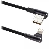 Кабель Blast BMC-217, Lightning - USB, нейлоновая оплетка, L-образный, 1.0 м, черный 10068076