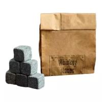 Камни для виски "Whiskey stones", в крафт пакете, натуральный стеатит, 6 шт 4177104