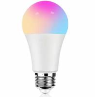 Умная RGB WiFi лампа работает с Яндекс Алисой. RGB+WW+CW с таймером и расписанием 12 W