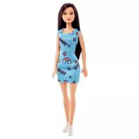 Кукла Barbie в голубом платье с радугой, 29 см, FJF16