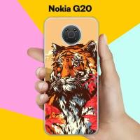 Силиконовый чехол на Nokia G20 Тигр / для Нокия Джи20