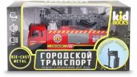Игрушка-пожарная машина с цистерной KID ROCKS 1:32 метал. кабина, свет и звук AB-2306