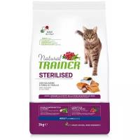 Сухой корм для кастрированных кошек Trainer Natural Cat Adult Sterilised, с лососем, 3 кг