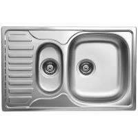 Врезная кухонная мойка 49 см, UKINOX Comfort COL780.490 15GT8K 1R, нержавеющая сталь/лайн