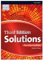 Solutions Pre-Intermediate (3-ed) Student's Book + Workbook