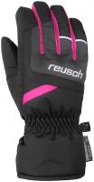 Перчатки Reusch, размер 6.5, черный, розовый