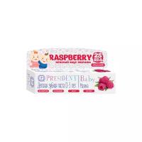 Детская зубная гель-паста PresiDENT Baby Raspberry 0-3 со вкусом малины, 30 мл