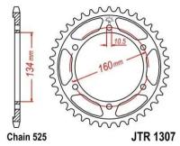 Звезда JT ведомая JTR1307.45 45 зубьев