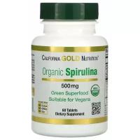 California Gold Nutrition Organic Spirulina (500 мг) 60 таблеток