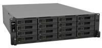 Система хранения данных Synology (Rack3U) 8C2,1Ghz/16Gb (64)/RAID0,1,10,5,6/upto16HP HDDs SATA(3,5'or2,5')upto 40 with 2xRX1217(RP)/2xUSB/4x