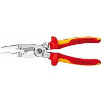 Knipex Клещи электромонтажные VDE, 6-в-1, зачистка 0.75 – 1.5 / 2.5 мм², рез Ø 15 мм / 50 мм², 200 м KN-1396200