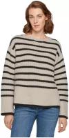 Свитер Tom Tailor, размер M, navy soft beige stripe knit