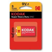 Батарейка солевая Kodak Extra Heavy Duty, 6F22-1BL, 9В, крона, блистер, 1 шт