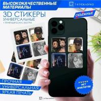 Наклейки на телефон 3D стикеры на чехол Anime Pack 2 3х3см. 4шт