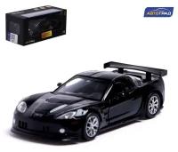 Машина металлическая CHEVROLET CORVETTE C6-R, 1:32, открываются двери, инерция, цвет чёрный