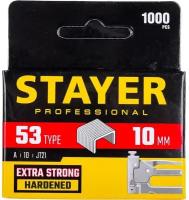 STAYER тип 53 (A/10/JT21) 10 мм, 1000 шт, калибр 23GA, скобы для степлера (3159-10)
