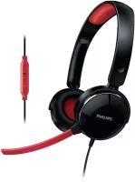 Наушники с микрофоном PHILIPS SHG7210 черный-красный