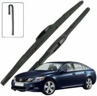 Дворники Lexus GS350 (3) S190 Лексус ГС350 2007 2008 2009 2010 2011 Щетки стеклоочистителя гибридные 600мм-500мм к-т 2шт