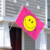 Флаг розовый смайл/smile улыбка