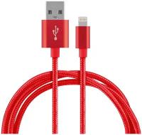 Кабель Energy USB - Lightning, 1 м, 1 шт., красный