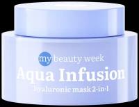 Маска для лица 7DAYS My beauty week Aqua infusion 2в1 увлажняющая с гиалуроновой кислотой