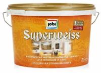 Краска интерьерная для стен и потолков супербелая JOBI Superweiss 2,5 л