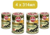 Маслины ITLV резаные, ж/б, 314 мл*4 шт