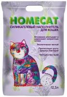 HOMECAT лаванда наполнитель силикагелевый для туалета кошек (12,5 л)