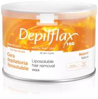 Воск для депиляции DEPILFLAX100 натуральный/cera natural 400 мл