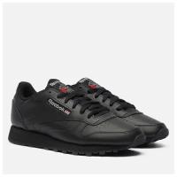 Сникеры Reebok для женщин, Размер:7, Цвет:черный/черный/серый, Модель:CLASSIC LEATHER