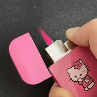 Газовая зажигалка аниме Hello Kitty Хеллоу Китти розовая / подарок девушке