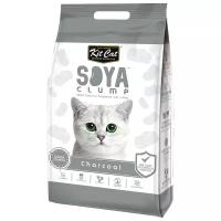 KIT CAT SOYA CLUMP CHARCOAL наполнитель соевый биоразлагаемый комкующийся для туалета кошек с активированным углем (14 л)