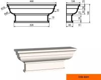 Капитель для фасадной пилястры Lepninaplast ПЛВ-300/1, 1шт