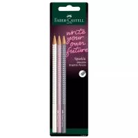 Faber-Castell Набор карандашей чернографитных Sparkle B, 3 шт (218485) молочный/розовый/серый 3 шт