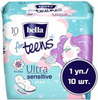 Bella прокладки for teens ultra sensitive, 4 капли, 10 шт., белый