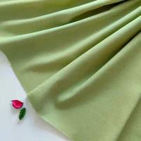 Ткань Лен Комфорт для шитья платья, юбки, рубашки, костюма, умягченный лён с вискозой и хлопком салатового цвета, 1 м х 138 см