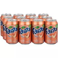 Газированный напиток Fanta Peach, США, 0.355 л, металлическая банка, 12 шт