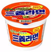 Лапша быстрого приготовления Samyang Ramen острая со вкусом говядины (Корея) 1 чашка по 115гр