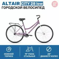 ALTAIR City low 28 1ск. 28" 2022 (требует финальной сборки), Цвет фиолетовый-белый, Размер 19"