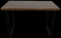 Стол кухонный Loft из массива сосны 120x80 см, металлические черные ножки, цвет венге