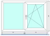 Окна ПВХ ш1500*в1000