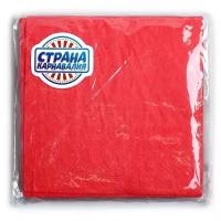 Страна Карнавалия Салфетки бумажные, однотонные, 25х25 см, набор 20 шт., цвет красный